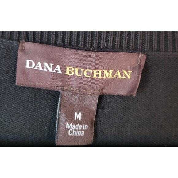 Dana Buchman Black Sequin Cowl-Neck Top – NWT, Long Sleeve, Sz M Holiday Sparkle - Picture 4 of 9